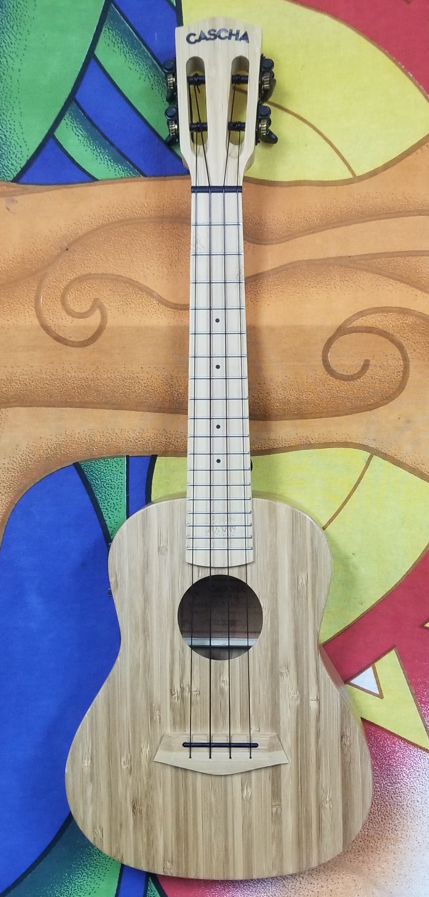 Cascha Solid Bamboo Concert Ukulele Acoustic electric - Click Image to Close